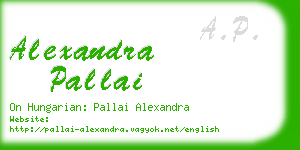 alexandra pallai business card